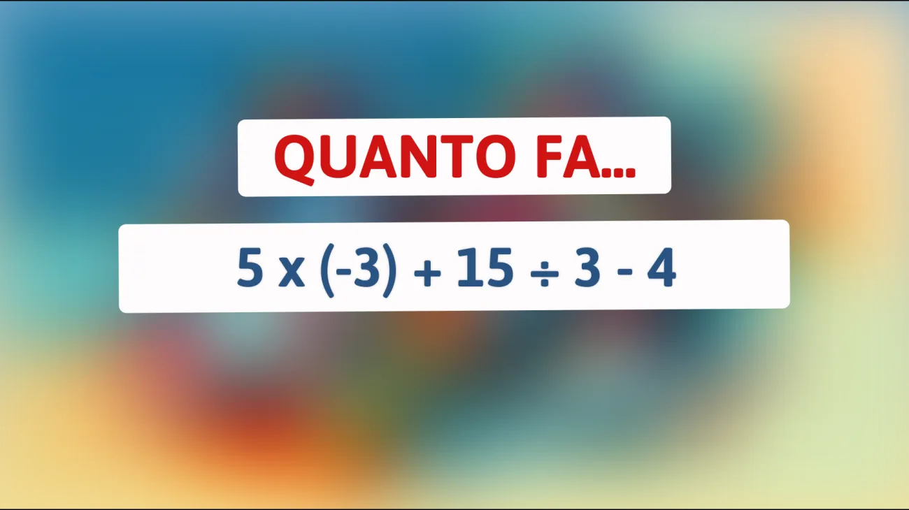 \"Solo un vero genio risolve questo enigma matematico: sei all'altezza della sfida?\""